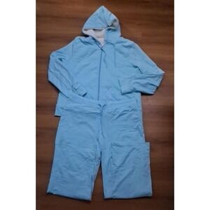 Womens Talbots Sherpa Lined Hooded 2 Piece Lounge Comfy Sweatshirt